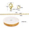 DIY 3m Brass Cable Chain Jewelry Making Kit DIY-YW0005-74G-3