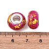 Opaque Resin Rondelle European Beads RESI-Z046-01F-3