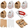 40Pcs 2 Colors Paper Boxes with Handle Rope and Window CON-CJ0001-25-1