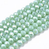 Electroplate Glass Beads Strands X-EGLA-A034-P4mm-B16-1