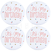 4Pcs It's My Birthday Tinplate Brooches JEWB-CN0001-12A-1