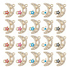 20Pcs 5 Colors Moon Alloy Enamel Connector Charms FIND-TA0002-19-9