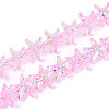 Baking Paint Electroplate Transparent Glass Beads Strands EGLA-N017-07-A04-1