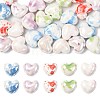 26Pcs 5 Colors Glazed Porcelain Beads PORC-FS0001-33-1