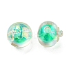 UV Plating Rainbow Iridescent Acrylic Beads OACR-A014-02G-2