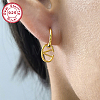 Real 18K Gold Plated 925 Sterling Silver Hoop Earrings ZC9557-8-2