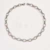 Stainless Steel Oval Link Chain Necklacces MF4965-2-1