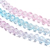 Transparent Painted Glass Beads Strands DGLA-A034-T4mm-A22-4