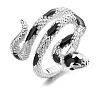 Cool Snake Shape Alloy Resin Open Cuff Ring NN8506-2-1