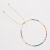 Adjustable Plastic Beaded Slider Bracelets YS6543-12-1