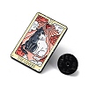 Valentine'S Day Cartoon Creative Cute Black-And-White Cat The Lovers Tarot Card Enamel Pins JEWB-Q039-01B-3
