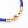 Braided Cotton Cord Bracelet Making MAK-L018-03A-06-G-3
