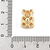 Brass Micro Pave Cubic Zirconia Slide Charms ZIRC-I068-01G-4