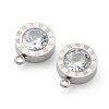 304 Stainless Steel Rhinestone Charms X-STAS-Z009-17P-3