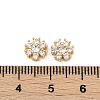 Brass Micro Pave Clear Cubic Zirconia Cabochons KK-P302-13G-3