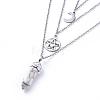 Bullet Natural Howlite Pendant Tiered Necklaces NJEW-JN02457-05-2