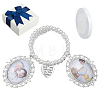 ABS Plastic Imitation Pearl Wedding Bouquet Picture Frame ALRI-NB0001-22-1