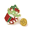 Christmas Frog with Candy Cane Alloy Enamel Pins for Backpack Clothes JEWB-A024-01B-3