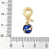 Rack Plating Brass Enamel Sports European Dangle Charms KK-P287-35D-G-3