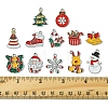 24Pcs 12 Styles Christmas Theme Alloy Enamel Pendants ENAM-FS0002-19G-5