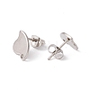 Non-Tarnish 201 Stainless Steel Stud Earring Findings with Hole EJEW-A071-07P-2
