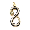 Brass Micro Pave Cubic Zirconia Pendants KK-I724-A08-1