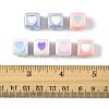 28Pcs 7 Colors Opaque Acrylic Enamel Beads ACRC-FS0001-03-5
