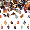 10Pcs Nuggets Natural Tiger Eye Pendants PALLOY-YW00114-01-2