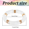 ANATTASOUL 3Pcs 3 Colors Acrylic Curved Tube Beaded Stretch Bracelets Set for Women BJEW-AN0001-22-2