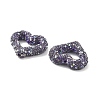 Heart Shape Polymer Clay Rhinestone Beads CLAY-NH0001-09B-03-3