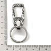 Tibetan Style 316 Surgical Stainless Steel Fittings with 304 Stainless Steel Key Ring FIND-Q101-07AS-01-3