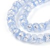 Luminous Handmade Silver Foil Glass Beads Strands FOIL-N029-02B-07-4