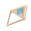 MIYUKI Glass Seed Beaded Rhombus Pendants PALLOY-MZ01127-5