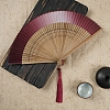 Chinese Style Wood Folding Fan with Tassel PW-WG4D112-02-1