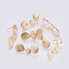 Brass Stud Earrings Settings KK-I622-41G-NF-1