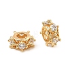 Brass Micro Pave Cubic Zirconia Beads KK-C155-13G-2