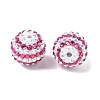 Striped Resin Rhinestone Beads OACR-A037-01C-2