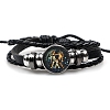 Constellation PU Leather Triple Layer Multi-strand Bracelets PW-WGF2E53-05-1