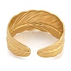 Real 18K Gold Plated 304 Stainless Steel Cuff Bangles BJEW-L695-001G-02-3