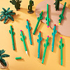 15Pcs 3 Colors Cactus Rubber Gel Pen AJEW-TA0002-67-5