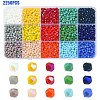 2250Pcs 15 Colors Opaque Solid Color Electroplate Glass Beads Strands GLAA-YW0003-25-1