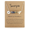 Natural Quartz Crystal & Unakite & Sodalite Chip & Alloy Constellation Pendant Necklaces WGB0CBC-12-1