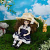 Straw Hat for Dolls DOLL-WH0002-42A-4