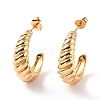 Vacuum Plating 304 Stainless Steel Croissant Stud Earrings for Women EJEW-F280-08G-1