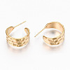 Brass Half Hoop Earrings KK-R117-042G-NF-2