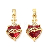 Brass Micro Pave Cubic Zirconia Pendants KK-G533-08G-1