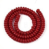 Opaque Spray Painted Glass Beads GLAA-ZX008-6mm-18O-2