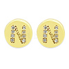 Brass Micro Pave Clear Cubic Zirconia Beads KK-T030-LA843-NX3-1