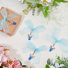 10Pcs Angel Glass & Alloy Pendant Decorations PALLOY-AB00155-5