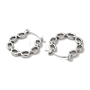 Non-Tarnish 304 Stainless Steel Hoop Earrings for Women EJEW-Z026-24P-2